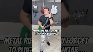Metal Riffs but you Forget to Plug in your Guitar&hellip; 😬🎸