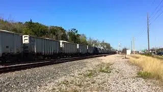 UP 2560 leads loaded rock train, Houston Texas 3/25/2022