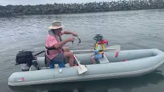 Jack Russell - The Launch of The True Kit Inflatable Boat with Angus spectating/Miles comes fishing