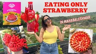 Living Only On STRAWBERRY In Mahabaleshwar | 24 Hours Challenge | Garima's Good Life