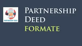 Partnership deed format in word download
