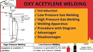 Oxy Acetylene Welding ~ Complete Explanation ~ Low Pressure & High Pressure Gas Welding Concept