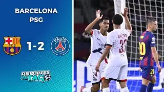 🔥🏆 Con GOL AG&Oacute;NICO de GONCALO RAMOS, el PSG le GAN&Oacute; 2 a 1 al BARCELONA en la CHAMPIONS LEAGUE
