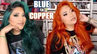 HOW I DYED MY HAIR FROM BLUE HAIR TO COPPER @Alexisjayda