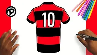 Como desenhar a Camisa Do Flamengo Passo a passo