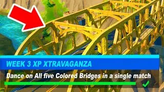 Dance on All five Colored Bridges in a single match Fortnite