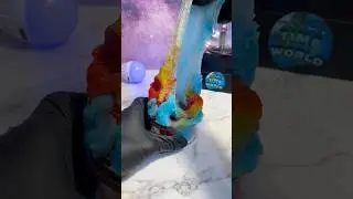 Slushy slime 🌎 #slime #slimeasmr #asmrslime #asmrsounds #slimes #diy #disney #oddlysatisfying #toys