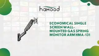 Economical Single Screen Wall-Mounted Gas Spring Monitor Arm HMA-131 #hamoodtv #monitorarm #monitor