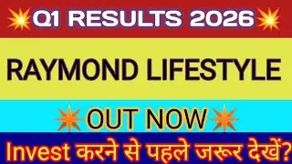 Raymond Lifestyle Q1 Results 2025 🔴Raymond Lifestyle Results 🔴Raymond Lifestyle Share 🔴Raymond Share