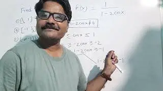 Range of f(x)=1/(1-2cosx)
