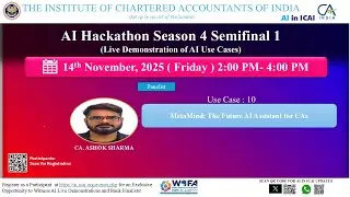 AI Hackathon S4 SF1 UC10 &ndash; MetaMind: будущий ИИ-помощник для центров сертификации &ndash; CA. Ашок Шарма