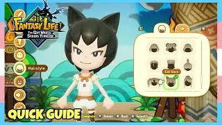 How To Unlock More Hairstyles *Hair Catalog Showcase* In Fantasy Life i | Quick Guide