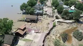 Drone video showing the flooding in the McCook Lake area as of June 26