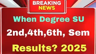 When Degree 2,4,6 Semester Results 2025 #viralvideo #exam #results #students #degree #su #viral #yt