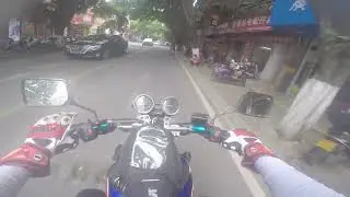 China moto ride Guangdong-Guangxi 800km, mountain countryside roads, no highways, no (big) cities
