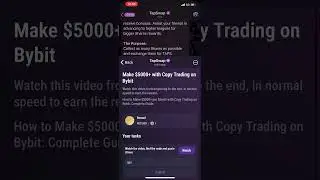 Make $5000+ With Copy Trading On Bybit | TapSwap Cinema Code Today