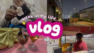 WEEK IN MY LIFE VLOG! || college life, weekend,outing with family, whats in my college bag 🍦🪴👜