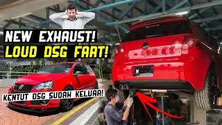 Golf MK5 Gti Tukar Exhaust Cat-Back DSG Fart Padu! Max Racing Resonator Valvetronic Muffler!