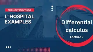 Example questions on l' hospital rule || Differential Equation