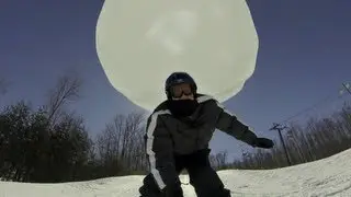 Skiing With a Giant Snowball!