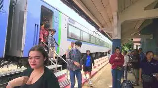 រថភ្លើងមកដល់ទីរួមខេត្តពោធិ៍សាត់ Kiha 183 Cambodia Passenger Train