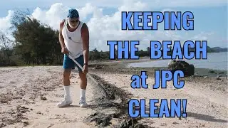 Keeping The Beach at Jeff's Pirates Cove Clean - Guam