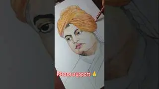 🤩Swami Vivekanand colour drawing #trending 🔥#art #viral #shorts #drawing ✍️💖