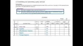 Chapter 5.4 Establishing and replenishing a petty cash fund