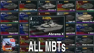 MWT: Tank Battles - ALL Main Battle Tanks (MBT) Showcase | Complete Lineup