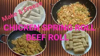 Iftar snack recipes//make & freeze snack//chicken spring roll//Beef Roll