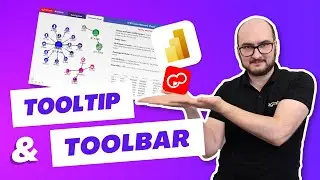 Power BI Network Chart Tooltip & Toolbar Tutorial: Drill Down Network PRO | Part 10