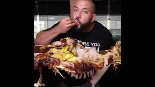 Men eating 22 kg goat for competition | Full MEAT of goat
