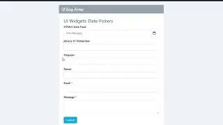 How To Add Date PIckers To Your Forms - UI Widgets - Easy Forms