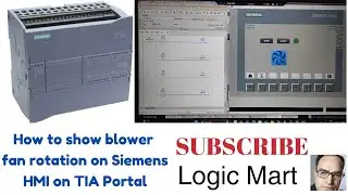 How to show blower fan rotation on HMI on Siemens TIA Portal
