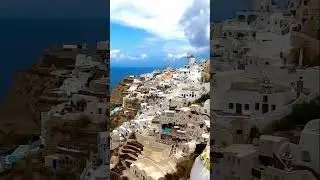 Santorini - view of beautiful Oia from an overlook nearby #santorini #oiasantorini #visitgreece