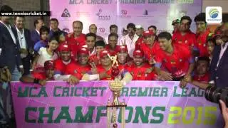 Winner Celebration of MCA Cricket Premier League -2015 , Kandivali