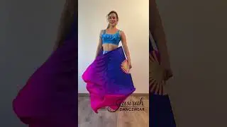 HUGE SEMI CIRCLE SILK FAN VEILS - DUSK