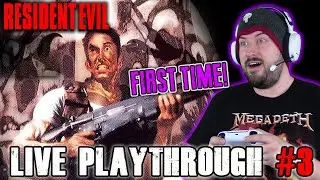 Resident Evil - LIVE Playthrough #3 | FIRST TIME PLAYING!