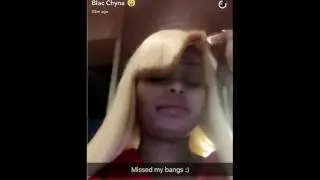 #BlacChyna has a blonde #hairhat with bangs! New hairdo for single mother that left #RobKardashian
