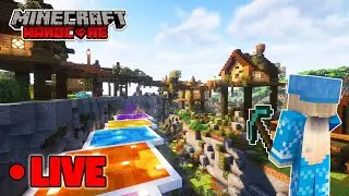 Hardcore Minecraft LIVE - Swamp City Building (21.8k + day world)