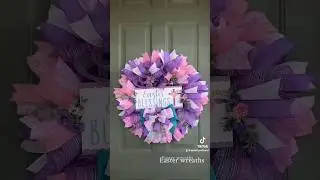 Easter wreaths 15% off & free shipping! #easter #spring#wreath#home#decor#porch#doorhanger#etsy