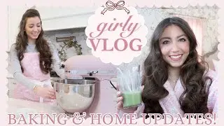 Cozy Girly Vlog 🎀 Bake With Me + HomeGoods Shop With Me + Home Updates!