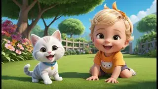 Tiny Kitten Scoot Scoot Play | Cute Kitten Song for Kids | Playful Nursery Rhyme