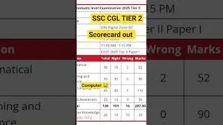 SSC CGL TIER 2 SCORECARD OUT 2026#ssc #mhaedit #cgl #mts #rrb #ssccgl #chsl #bome #bpsc #motivation