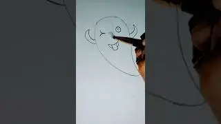 Funny Ghost Drawing Tutorial |  #shorts #youtubeshorts #viral #satisfying #ghost #funny