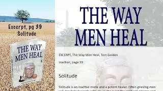 Excerpt The Way Men Heal --  Solitude
