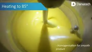 Vegan cheddar cheese made on a Daniatech LabMaster