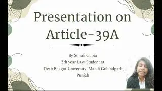 👉 Article 39A of the Indian Constitution | Free Legal Aid & Equal Justice Explained