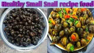 Healthy Small Snail recipe food | snail cooking and Eating | The real Village cooking |