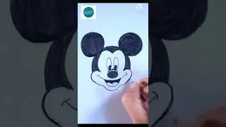 Drawing of Mickey Mouse face #shorts #akritidrawingstudio